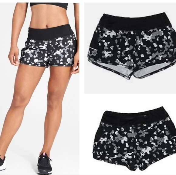 ATHLETA LEOPARD READY SET GO SHORT BLACK GREY WHITE SIZE M - Picture 16 of 16